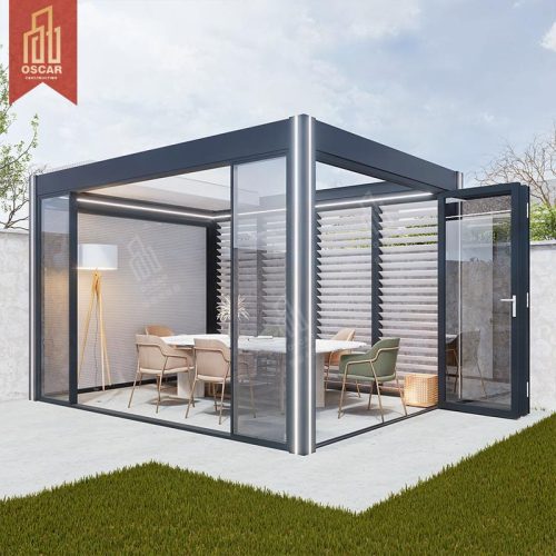 Environmentally Friendly Highly Affordable Bioclimatic Aluminum Outdoor Patio Garden Pergola Gazebo Pavilion Pergola