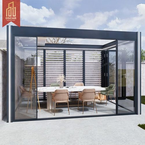 X3 3X4 4X4 6X4M Customizable Outdoor Bioclimatic Aluminium Louver Pergola Garden Patio Balcony Modern Design Oem Factory Pergola