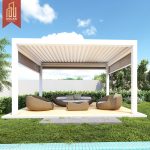 Customized Outdoor Garden Patio Sun Shade Retractable Roof Pergola Canopy For Patio Deck Gazebo