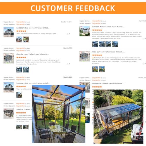 Prefabricated Aluminum Winter Garden Greenhouse with Triangular Roof Patio Balcony Yard Sunroom