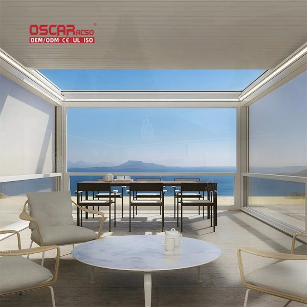 Motorized Retractable Adjustable Aluminium Louvered Canopy Patio Garden Balcony in Western Regions Retractable Pergola
