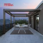 Modern New Design Aluminium Gazebos with Led Light Customisable Garden Patio Backyard Retractable Pergola