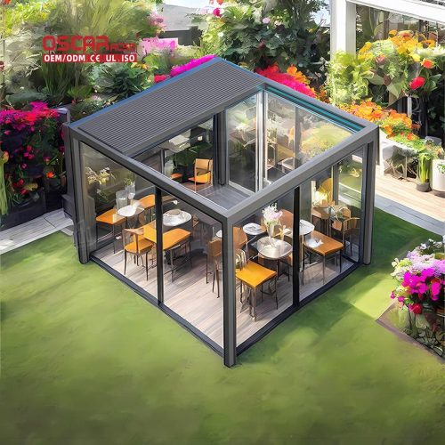 Louvered Pergola Roof 3X3M 3X12M Outdoor Party with Adjustable Blades Ideal Backyard Garden Gathering Retractable Pergola