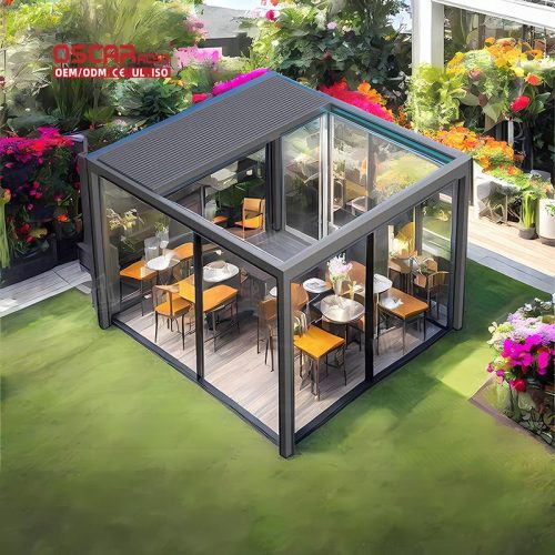 with Sun - Shading and Ventilation Functions Stylish Modern Patio Garden Terrace Backyard Outdoor Use Retractable Pergola