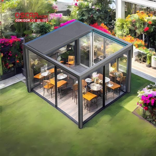 12X16 Motorized Pergola Cover Outdoor Patio Garden Bioclimatic Shelter Retractable Pergola