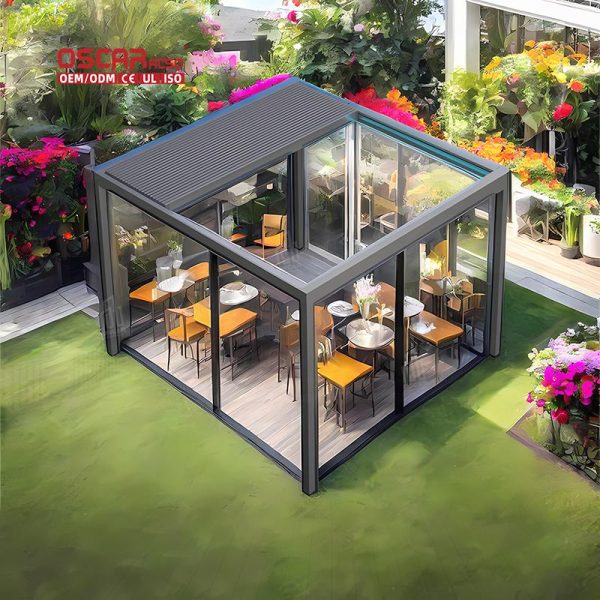 Aluminium Louver Roof System Rgb Bioclimatic Patio Pergola Garden Balcony Terrace 3X3 3X4 4X4 6X4 Retractable Pergola