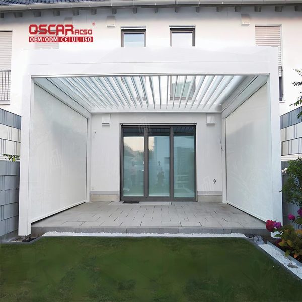 2024 Custom Designed 4X6 Aluminum Louver Waterproof Pergola Garden Patio Backyard Retractable Pergola