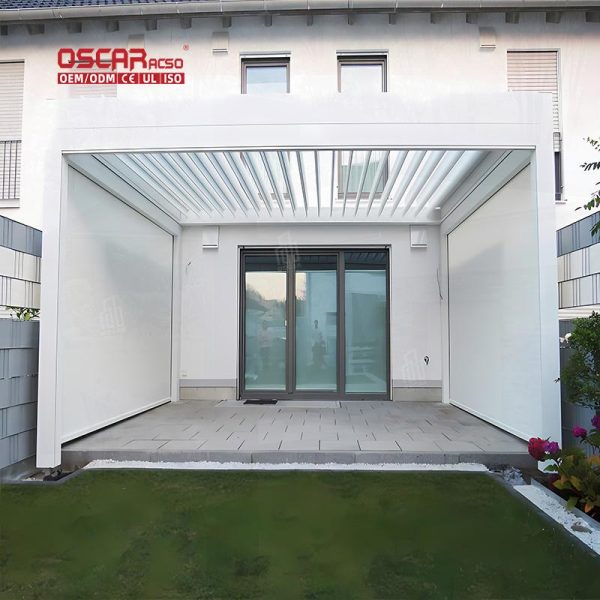 Aluminium Louvre Strip Light Kit Pergola Commercial Decoration Outdoor Patio Landscape Retractable Pergola