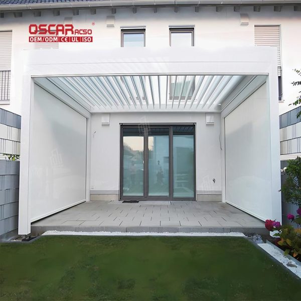 Alloy Motorised Outdoor Pergola Garden Patio Backyard with Anti – Rust Weather – Resistant Features Retractable Pergola
