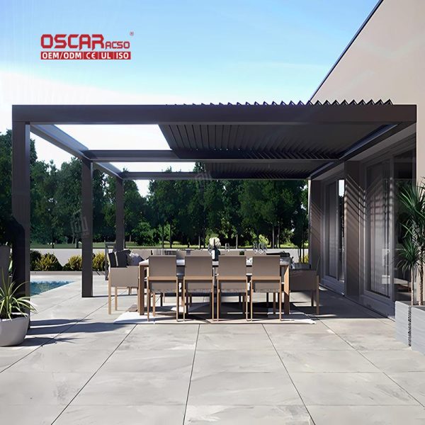 Outdoor Waterproof Sunshade Aluminium Canopy Parking Garden Patio Carport Shelter Retractable Pergola