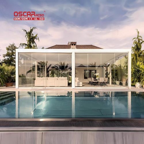 Sun - Blocking Privacy - Offering Outdoor Shade Screens Backyard Patio and Garden Retractable Pergola