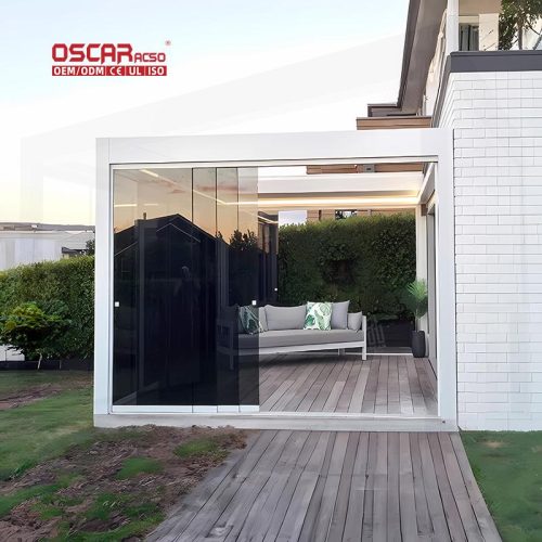 Motorised Louvered Outdoor Aluminium Structure Garden Patio Poolside Retractable Pergola