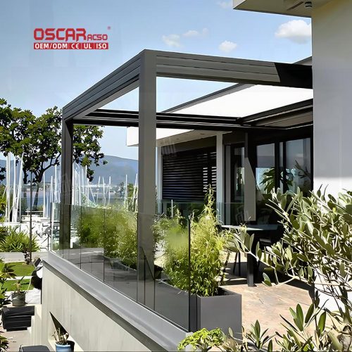 Portable Bioclimat Pergolas Foldable Breathable Outdoor Shade Garden Terrace Balcony Retractable Pergola