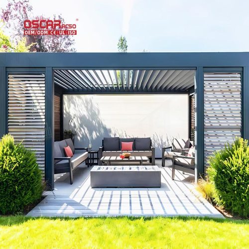 Aluminium Outdoor Shade Screens Backyard Patio and Garden Ideal Sun Protection and Privacy Retractable Pergola