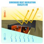 Aluminium Backyard Patio Shade Blinds Uv - Resistant Foldable Sunshades Outdoor Gazebo Balcony Garden Retractable Pergola