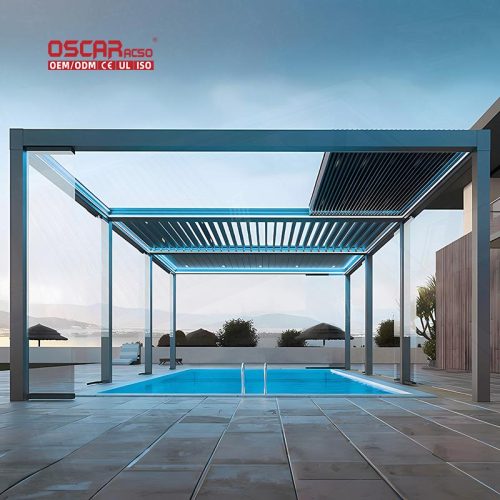4X6M Aluminium Pergola Set Adjustable Ventilation Smart Design Outdoor Patio Garden Backyard Shading Retractable Pergola