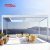 Outdoor Garden Motorized Louvered Structure with Aluminum Alloy Frame Patio Deck Backyard Retractable Pergola