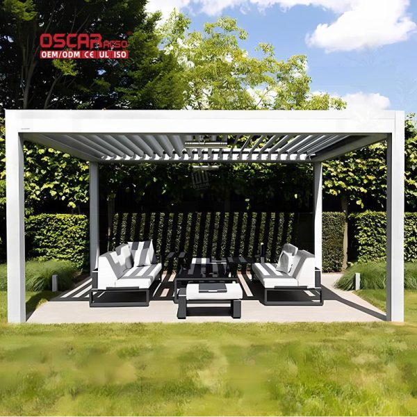 4X6 Latest Design Powder Coating Modern Louvered Aluminium Roof Structures Gardens Patios and Backyards Retractable Pergola