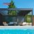 Outdoor Aluminum Pergola with Waterproof Roof and Opening Blinds Ideal Garden Terrace and Backyard Retractable Pergola