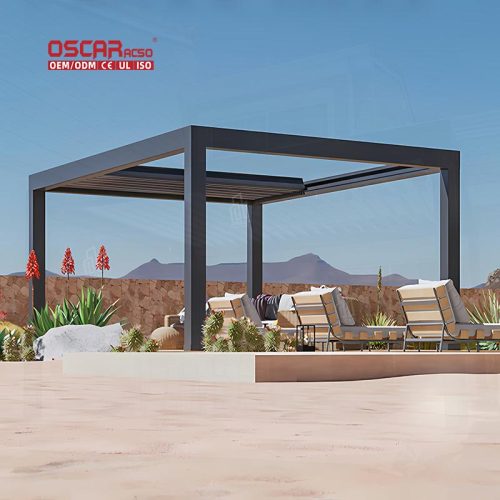 Automatic Sunroof Electric Shutter Bioclimatic Gazebo and Pergola Aluminium Ideal Garden Patio Backyard Retractable Pergola