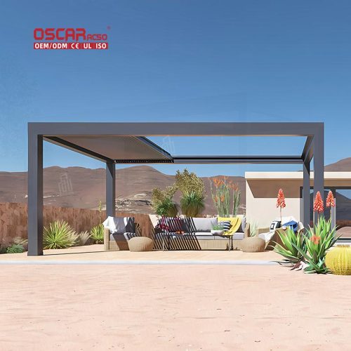 Opening Louver Roof System Waterproof Aluminum Patio Cover Gardens Patios Backyards Arches Pergolas Retractable Pergola