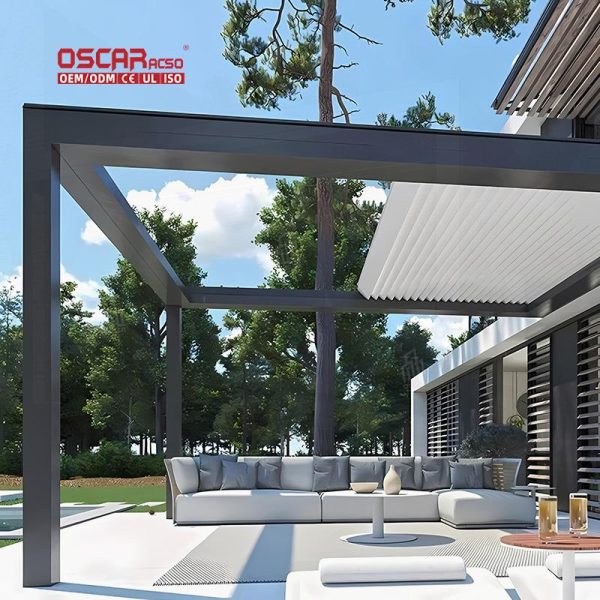 Standing Outdoor Waterproof Gazebo Garden Patio Cover Sustainable Customized Use in Backyard Lawn Picnic Retractable Pergola