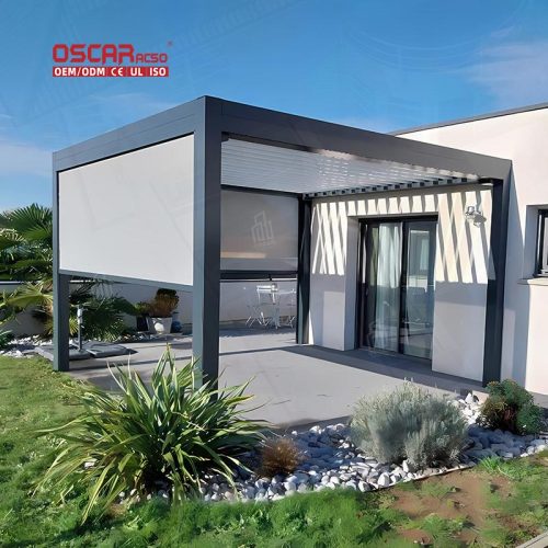 Bioclimatic Aluminium Pergola Ideal Gardens Patios Backyards with Adjustable Function and Smart Design Retractable Pergola