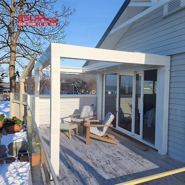 3X3 Garden Bioclimatic Aluminium Automatic Pergola Roof System Backyard Patio Outdoor Retractable Pergola