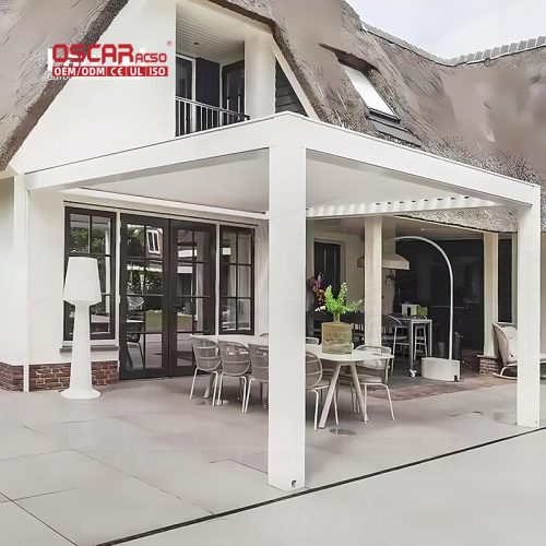 3X3 Garden Gazebo Bioclimatic Aluminium Automatic Pergola Roof System Suitable For Outdoor Backyard Patio Retractable Pergola