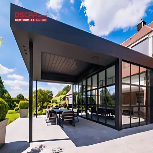 Wall - Mounted Pergola Patio Balcony Garden with Sun - Blocking Ventilation Feature Stylish Modern Design Retractable Pergola