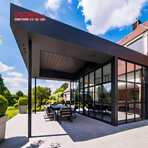 4X3 Size Waterproof Modern Bioclimatique Aluminum Pergola with Shades Garden Backyard Patio Retractable Pergola