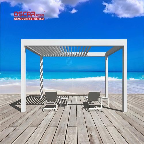 Aluminum Outdoor Gazebo Electric Gazebo Turkish Backyard Patio Garden Retractable Pergola