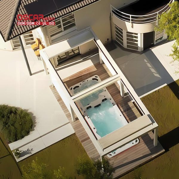 Outdoor Remote Control Retractable Aluminium Louvered Roof Used Garden Patio Balcony Pergolas Kits Sale Retractable Pergola