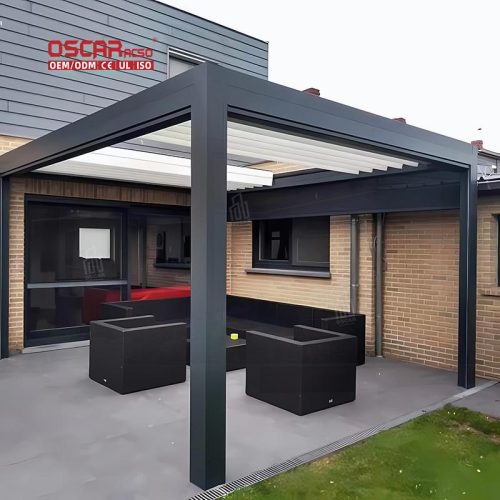 Shading and Wind Resistance Function Ideal Gardens Patios and Backyards Commercial Outdoor Pavilion Turkey Retractable Pergola