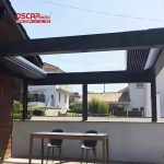 Hot Sale Waterproof Retractable Louvered Structure Backyard Patio Garden Outdoor Retractable Pergola