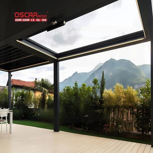 System Kits Outdoor Garden and Patio Aluminium Bioclimatic Louvred Structure Ideal Backyard and Poolside Retractable Pergola