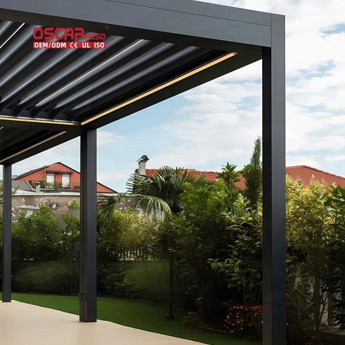 Waterproof Shade Aluminum Outdoor Gazebo-Like Pergolas Garden Patio and Backyard Retractable Pergola