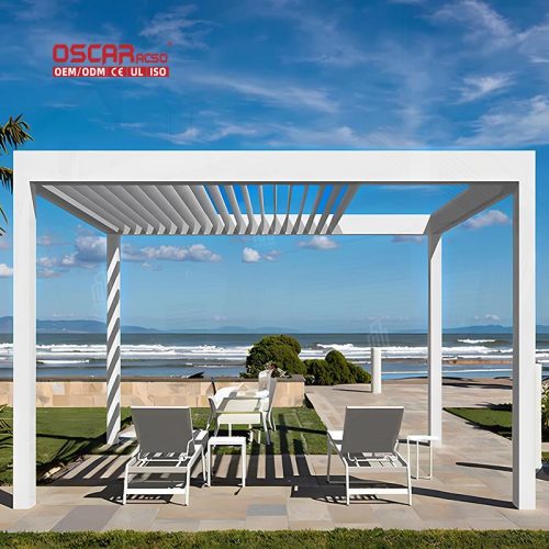 Weather - Resistant Uv - Shielding Patio Canopy Outdoor Structure For Garden Backyard Restaurant Retractable Pergola