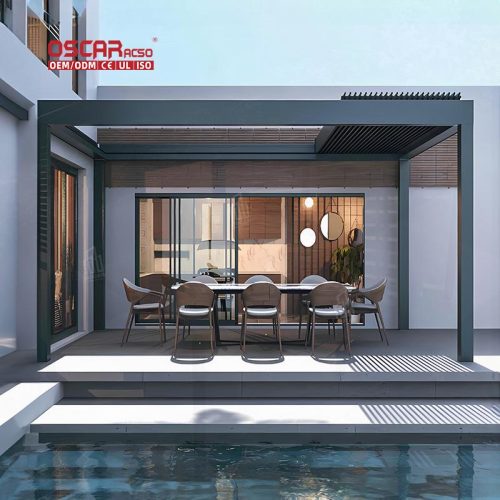 Light Strip Kit Pergola Aluminium Louvre Ideal Commercial Spaces Outdoor Areas and Backyards Retractable Pergola