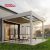 Outdoor Garden Electric Waterproof Louvered Roof with Glass Panels Shade Structure Patio Backyard Terrace Retractable Pergola