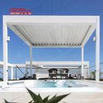 Ventilation Uv - Resistant Diy Outdoor Shading Patio Bioclimate Pergola Set Garden Backyard Poolside Retractable Pergola