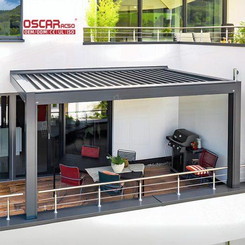 Outdoor Living Carport Balcony Louvered Patio Cover Roof Pergolas Gazebo Camping Picnics Beach Outings Retractable Pergola