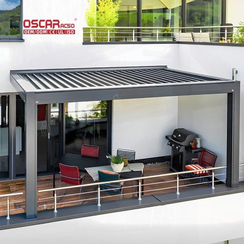 Automatic Opening Louvred Aluminium Outdoor Patio Arches Bioclimatic Pergola Garden Backyard Party Retractable Pergola