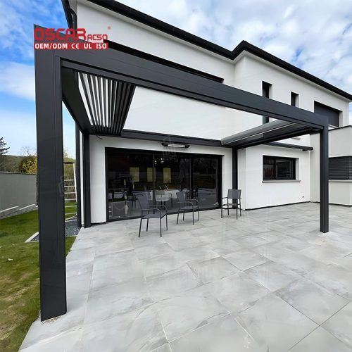 4X6 Latest Design Powder Coating Modern Louvered Aluminium Roof Structures Gardens Patios and Backyards Retractable Pergola