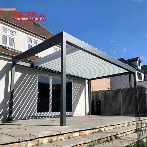 Smart Energy Pergola with Led Lighting Outdoor Garden Patio Energy - Saving Shading Solution Retractable Pergola