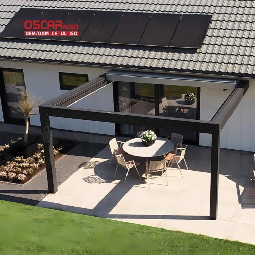 4X3M Outdoor Adjustable Louver Metal Structure Backyard Party Garden Patio Retractable Pergola
