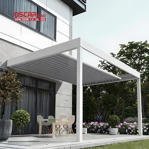 Sustainable Waterproof Customized Motorized Aluminum Pergola Backyard Outdoor Kitchen Patio Covers Retractable Pergola
