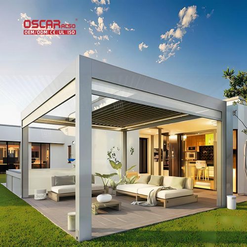 Sun - Blocking Privacy - Offering Metal Outdoor Shades Backyard Patio and Garden Retractable Pergola