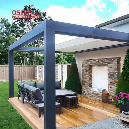 Motorised Freestanding Wall - Mounted Adjustable Expandable Patio Canopy Awning Garden Patio Balcony Retractable Pergola