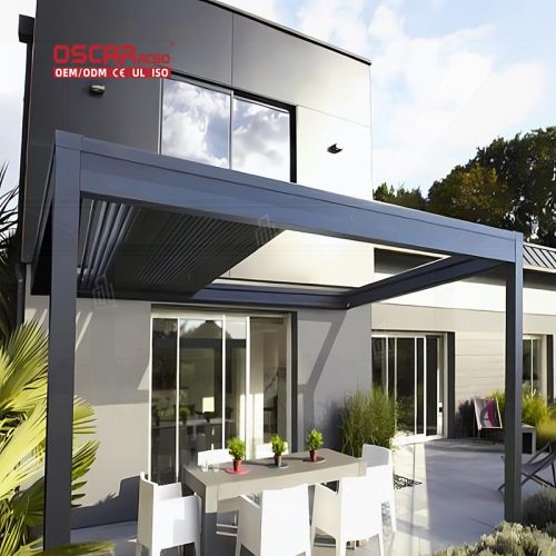 Hot Selling Adjustable Roof Louvers Aluminum Pergola Gazebo Building Outdoor Patio Garden Retractable Pergola
